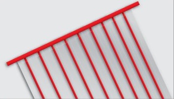 Absorbertyp Harfe als schematische Darstellung